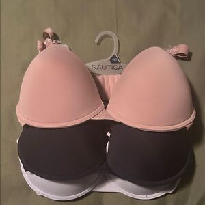 Nautica Women's Bra Set - Pink, Black, White